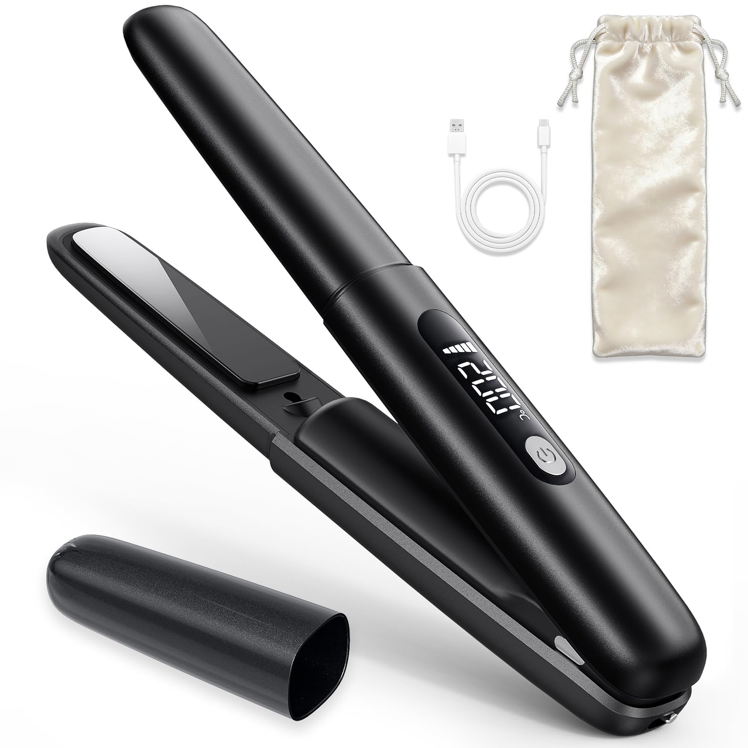 Amazon | ヘアアイロン コードレス ストレートアイロン 充電式 ミニ